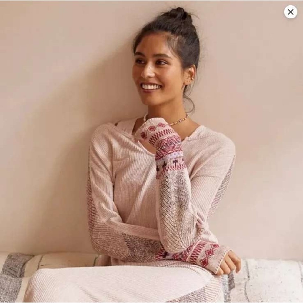 Daily Practice Anthropologie Knit Long Sleeve Top Sleeve Detail Size‎ M